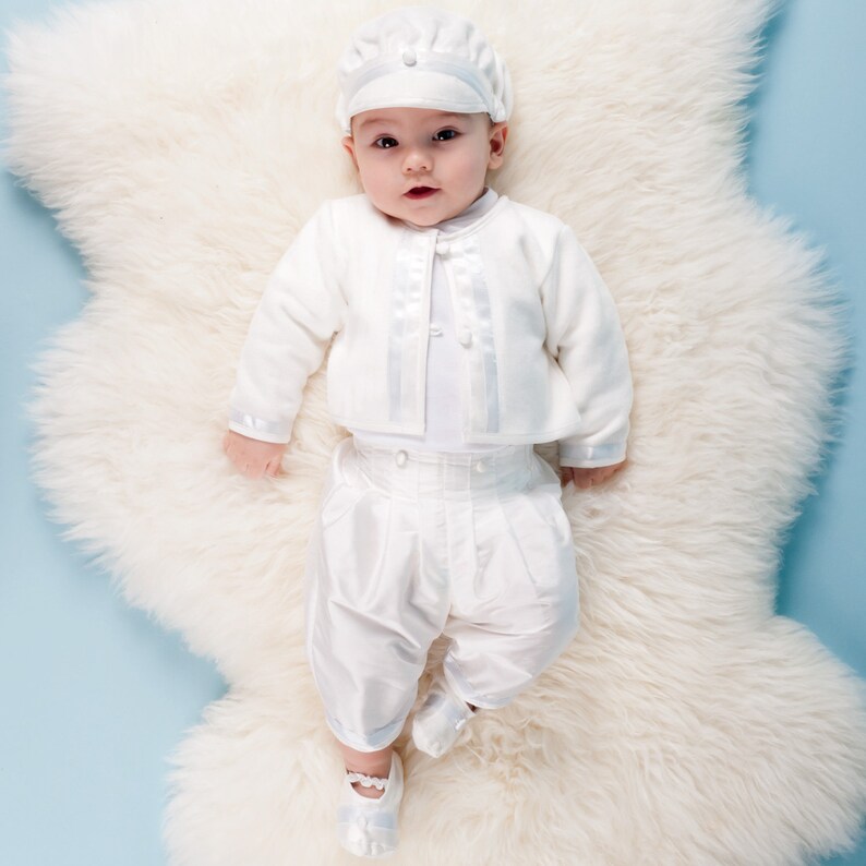 SALE Baby Boys Silk Baptism Outfit Ivory Christening & Etsy