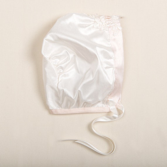Sale Baby Girl Silk Bonnet 'tessa' Christening Baptism