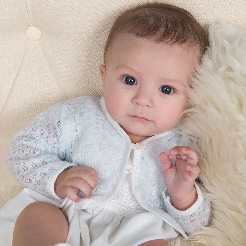 Christening Sweater Baby Boy 'henry' Newborn Boy Etsy