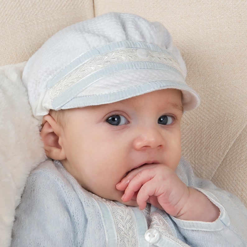 Baby Boy Hats White Cotton Hat Baby Boy Dress Hats Baby Etsy
