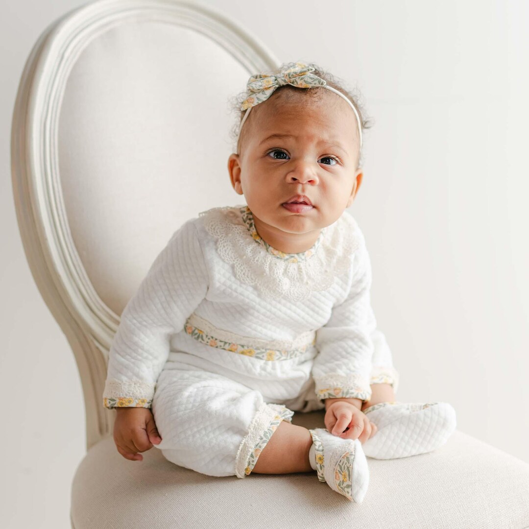 Baby Girl Corduroy Sweet Quilted Romper main image 1