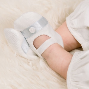 Baptism Shoe Boy &#39;Owen&#39; | Boy Baby Booties | Christening Shoe Boy | Linen Boy Booties | Baptism Shoes for Boys | Baptism Booties