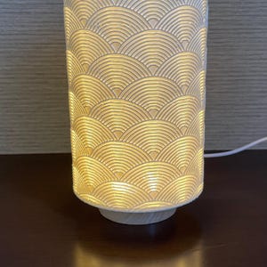 Modern Japanese Seigaiha Seawave Lamp
