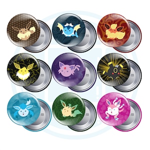 Eeveelution 1.5&quot; Buttons
