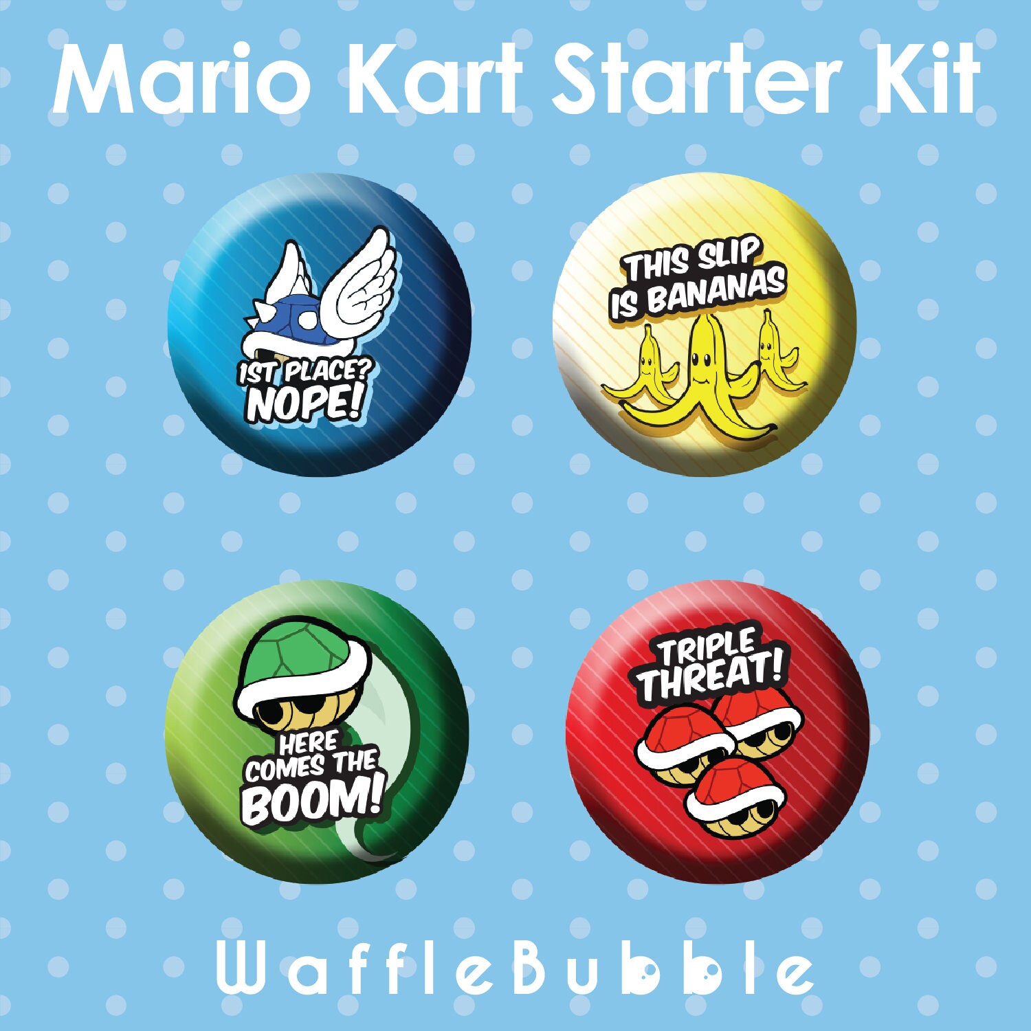 Mario Kart 1.5 Conjunto de botones Etsy