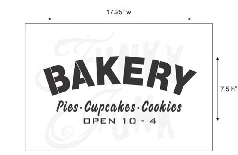 Designed /& Made in Canada Bakery Stencil by Funky Junk Interiors