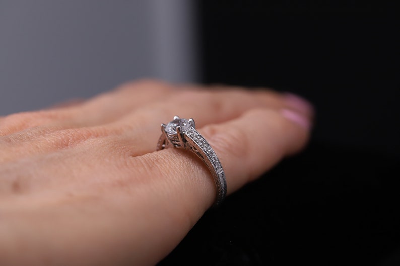 Art Deco Diamond Setting/ Art Deco Engagement Ring Made With Gold or ...