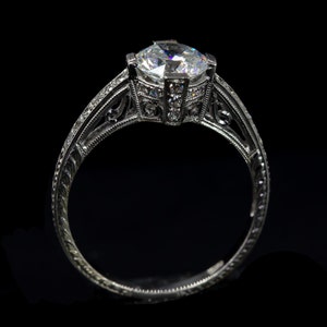 Antique Engagement Ring/ Edwardian Engagement Ring/ Antique Diamond Ring/ Setting Only/ Semi Mount Ring Setting/Vintage Bridal Ring Mounting