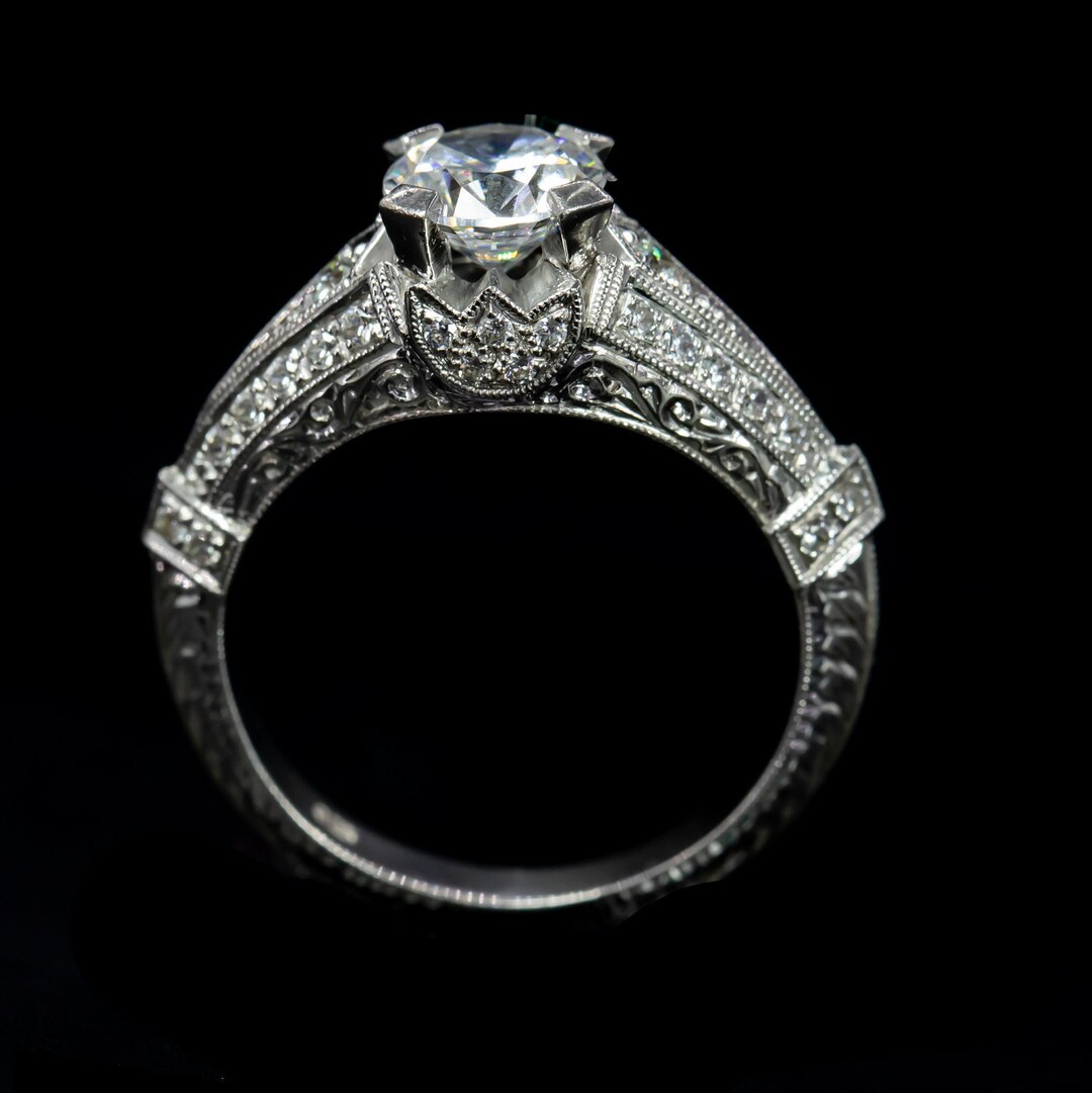 Edwardian Style Antique Inspired Engagement Ring Natural - Etsy