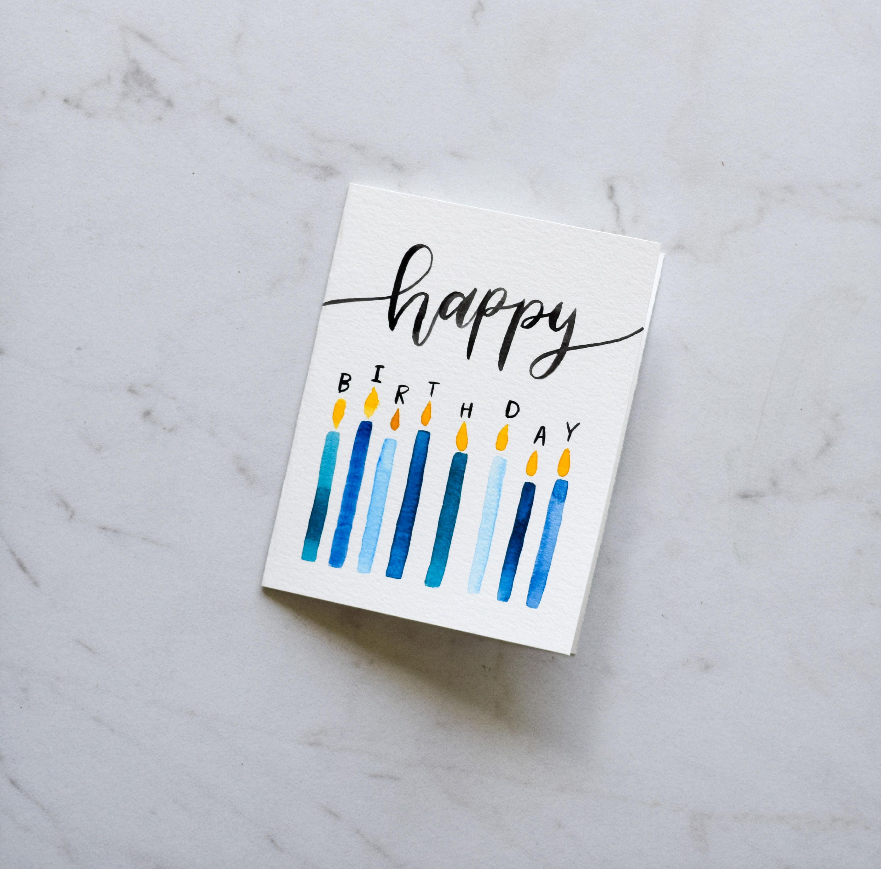 Happy Birthday Candles Card Birthday Candles Card Birthday Etsy