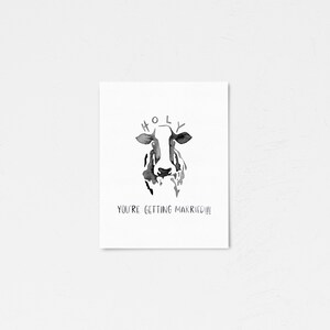 Bruiloft engagement kaart • grappige engagement kaart • getrouwd kaart • grappige bruiloft kaart • aquarel kaart • huwelijk kaart • geestig Wedding Card