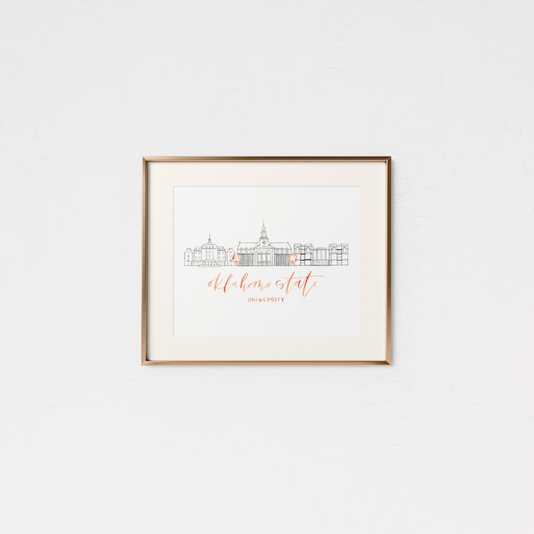 Oklahoma State Grad Gift • OSU Gift for Men • Oklahoma State University • College Graduation Gift • OSU Grad Decor • Go Pokes OSU Print