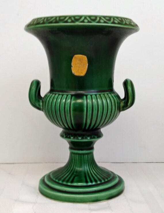 Vintage Dartmouth Pottery Devon Footed Urn Vase Oth10507 Etsy