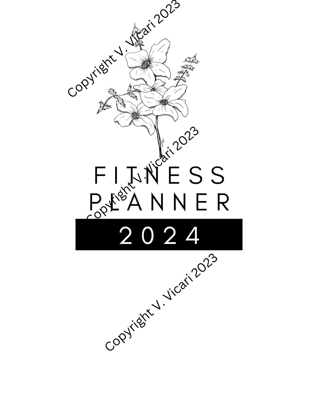 2024 Printable Fitness Planner, Downloadable Personal Fitness Planner