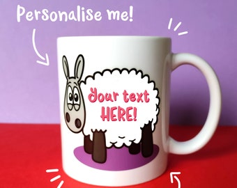 Personalised Sheep mug - Sheep Mug | Punny mug | Gift for mum | Leaving gift | Punny mug | Cute sheep mug | Good luck gift