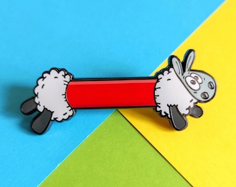 EweTube! Sheep Enamel Pin: Funny Yarn Lover Badge