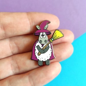 Baaawitched Sheep Enamel Pin – Witchy Halloween Badge