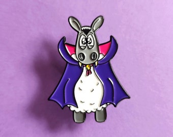 Count Baaacula Enamel Pin: Vampire Sheep Halloween Badge
