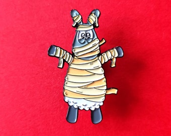 TutanBaaamun Enamel Pin: Mummy Sheep Badge