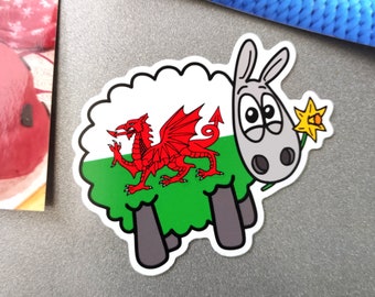 Wales sheep Fridge magnet, Fun magnet, Sheep Gifts, Welsh sheep, Die-cut magnet, Decorative magnet, Kawaii magnet, Sheep lover, Wales gift