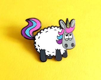 Rainbow Unicorn Enamel Pin Hard Enamel Pin Cloisonn&eacute; Unicorn Lapel Pin