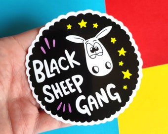 Black Sheep Gang - Vinyl sticker | Cute sticker | Planner sticker | Black sheep sticker | Fun sticker | Cute scrapbook stickers