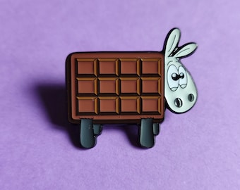 Chocolate Baaa! - Enamel pin, Sheep pin badge, Sheep gift, Funny pin badge, Chocoholic gift, Wool lover, Chocolate lover gift