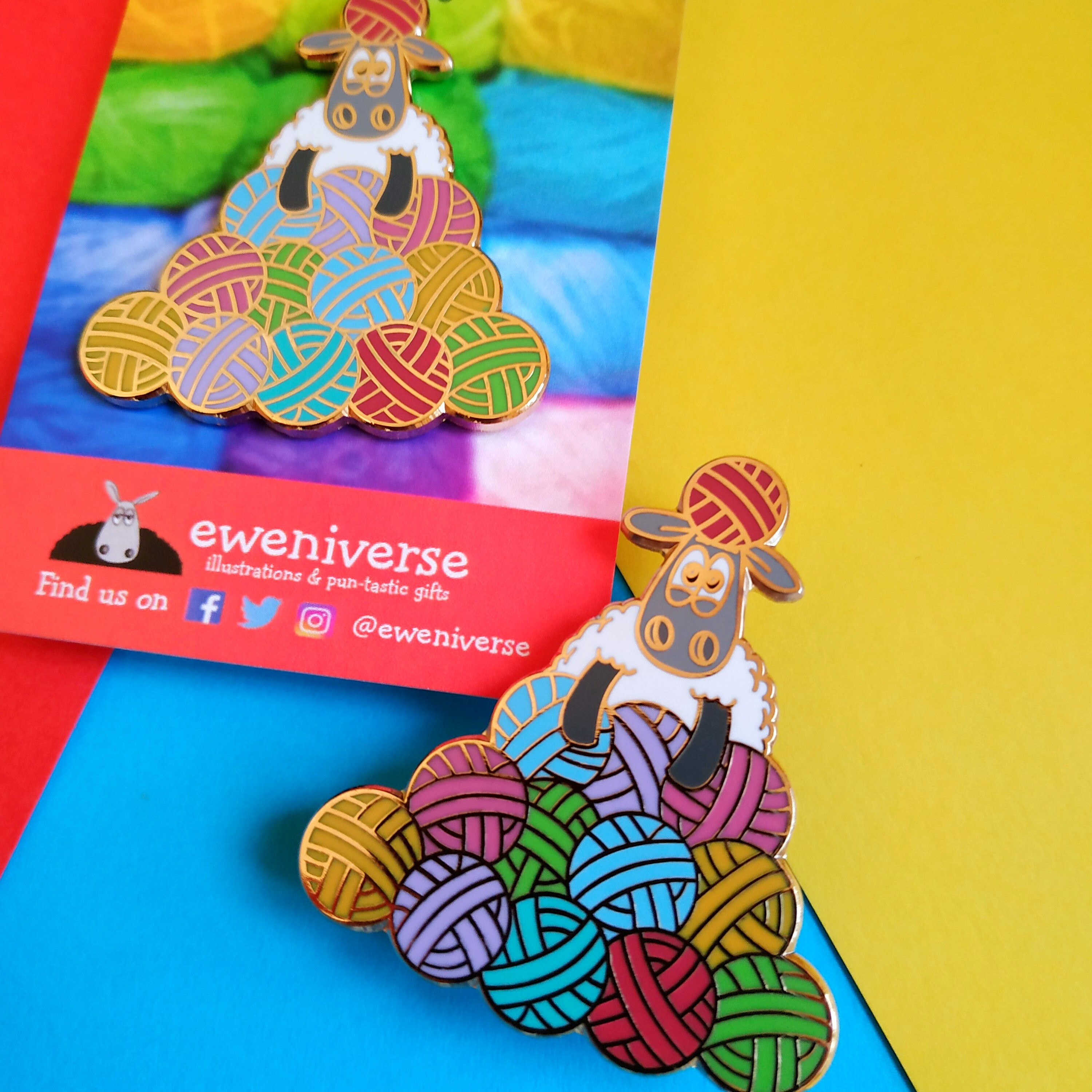 Ewe Knitwit Enamel Pin Knitters Pin Badge Sheep Gift Etsy UK