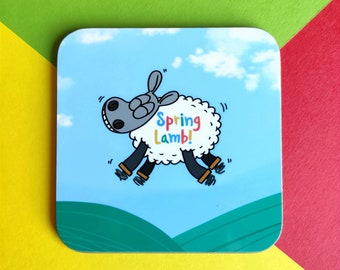 Spring Lamb! coaster | Fun sheep gift | Punny gift | Fun coaster | Punny gift | Sheep gifts | Spring gift | Stocking filler | Secret santa