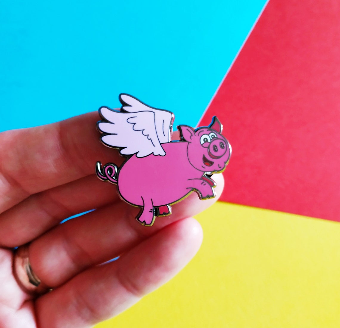 Pigasus The flying pig Enamel pin Pin badge Stocking Etsy