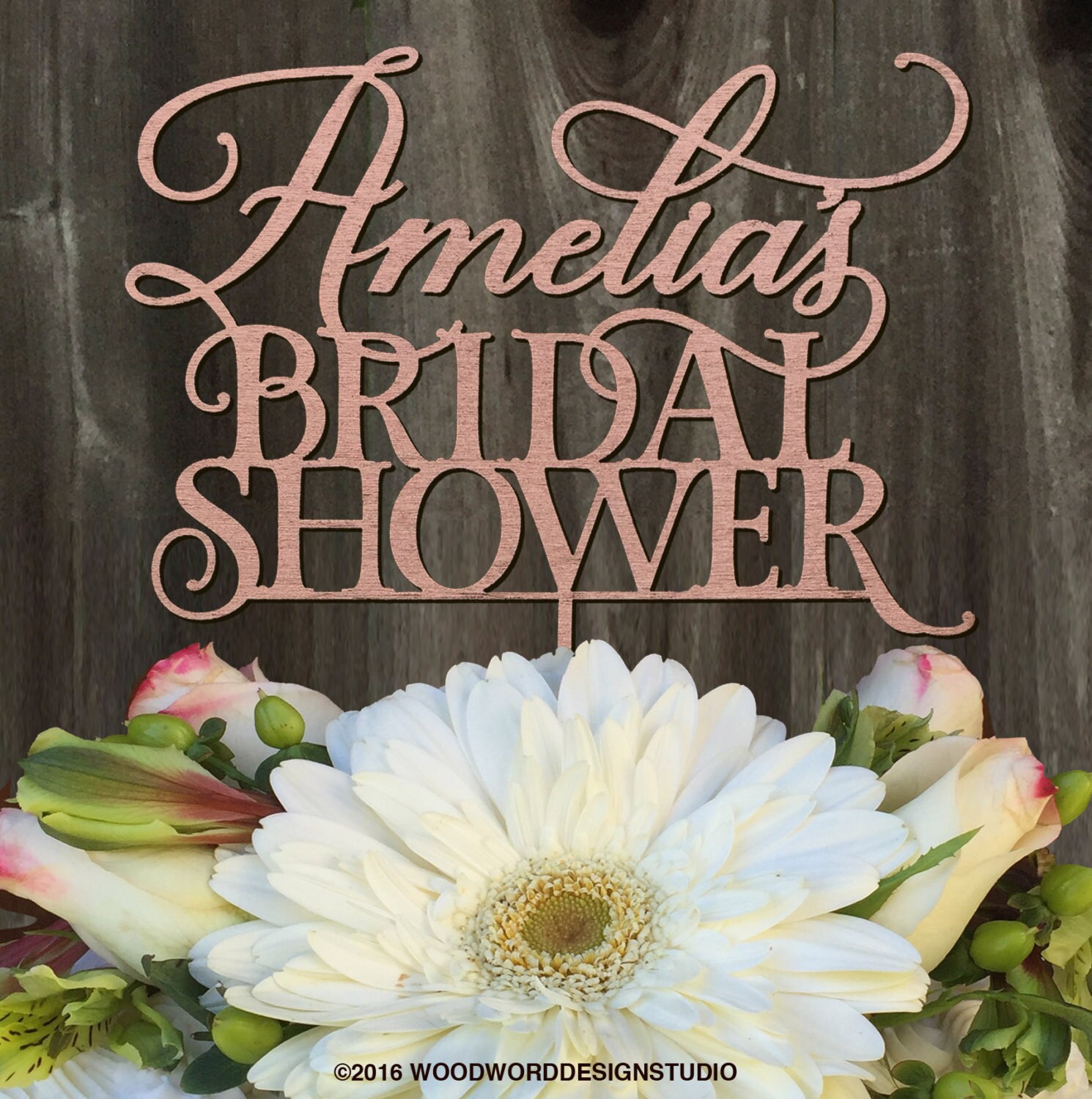 Custom Bridal Shower Cake Topper Bridal shower Cake Topper Etsy