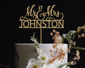 Personalized Cake Topper Wedding Rustic Cake Topper Personalized Wedding Cake Topper Custom Last Name Cake Topper Anniversary Custom Topper