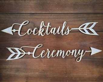 Wedding Decoration - Cocktails/Ceremony with arrow