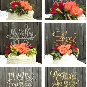 Sr & Sra / Spanish Wedding Cake Topper / Mr and Mrs / Spanish Mr and Mrs Cake topper / Rustic Script Wedding Cake Topper / Hispanic image 4