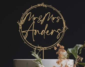 Personalized Cake Topper Wedding Rustic Cake Topper Personalized Wedding Cake Topper Custom Last Name Cake Topper Anniversary Custom Topper