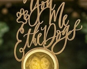 Custom Illuminated Lithophane Cake Topper: Personalized Wood Photo Pet Wedding Topper