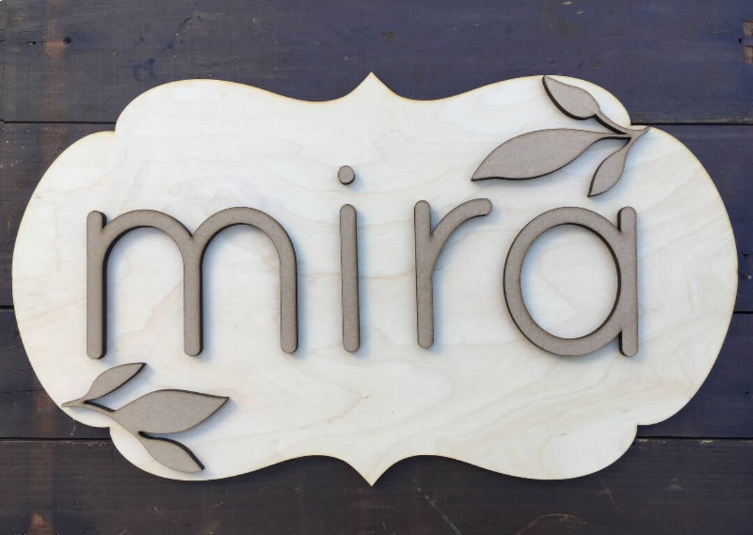 Name Sign Girl Rustic Rectangular Custom Wood Name Sign Girl's Nursery Decor - Etsy