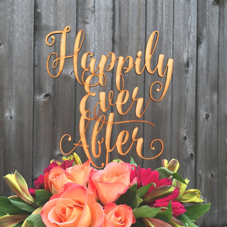Happily Ever After Wedding Cake Topper Etsy