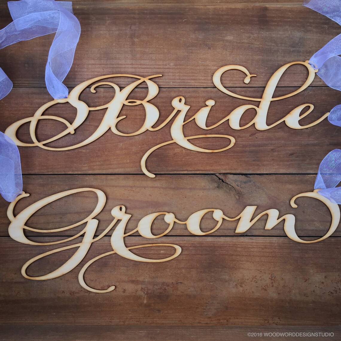 Wedding Chair Signs Decoration Bride & Groom Chair Sign | Etsy