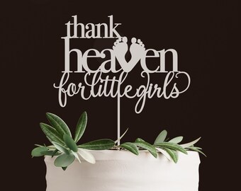 Thank Heaven Cake Topper, Baby Shower Decor