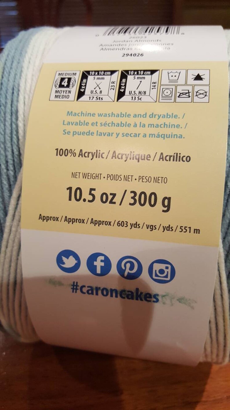 Caron Big Cakes Jordan Almonds. Newest spring colors yarn. 100 Etsy