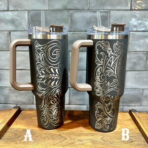Bride Tumbler, Engraved Tumbler, 40oz with handle, western bride, bachelorette party gifts, bridesmaid cup, western wedding, cowgirl bridal image 8
