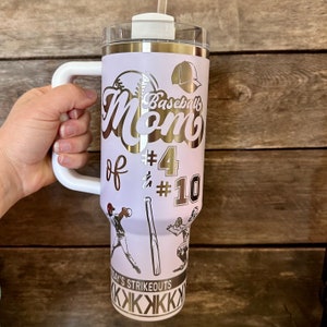 Baseball Mom Tumbler, Engraved Tumbler, Team Mom Gift, Baseball Mama ...