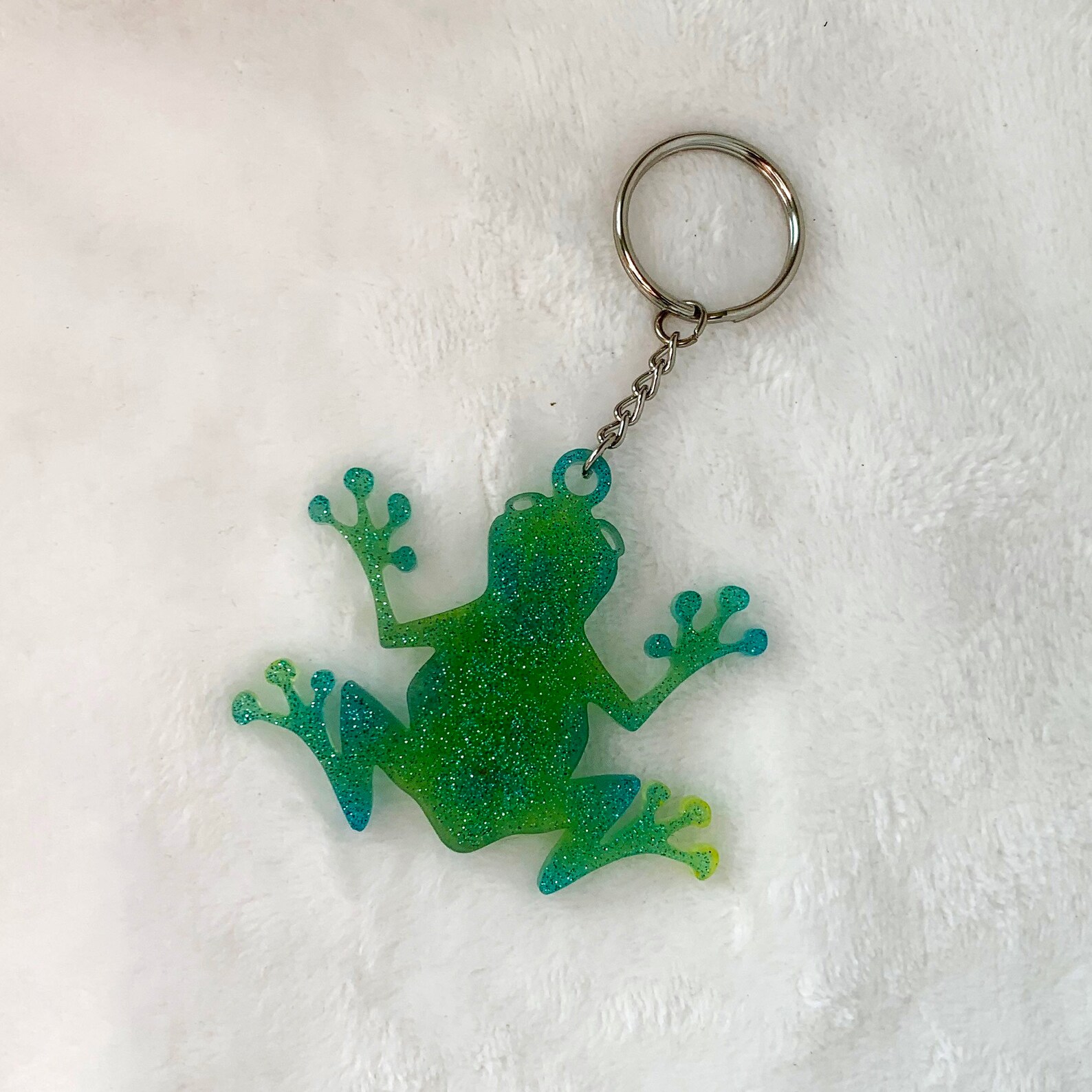 Frog Keychain resin key ring personalized gift for kids Etsy