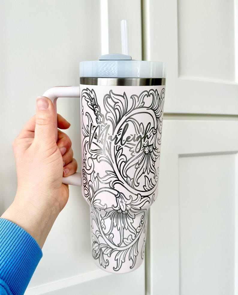 Bride Tumbler, Engraved Tumbler, 40oz with handle, western bride, bachelorette party gifts, bridesmaid cup, western wedding, cowgirl bridal image 2
