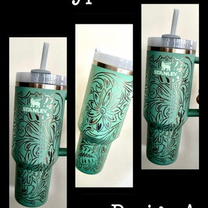 Bride Tumbler, Engraved Tumbler, 40oz with handle, western bride, bachelorette party gifts, bridesmaid cup, western wedding, cowgirl bridal image 4