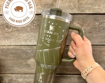 Football Mom Tumbler, Engraved Tumbler, football mama, high school football gift, engraved sports cup, proud mom gift, personalized football