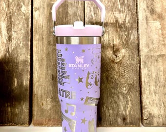 Vaso Broadway, vaso grabado, posparto, regalos de teatro musical, regalo de elenco, director de drama, amante del teatro, taza de actor, actriz, 40 oz