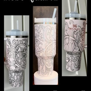 Bride Tumbler, Engraved Tumbler, 40oz with handle, western bride, bachelorette party gifts, bridesmaid cup, western wedding, cowgirl bridal image 5