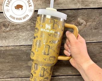 Halloween Tumbler, Engraved Tumbler, ghost cup, spooky decor, witchy tumbler, 40 oz with handle, grunge Halloween, spider cup, skeleton hand